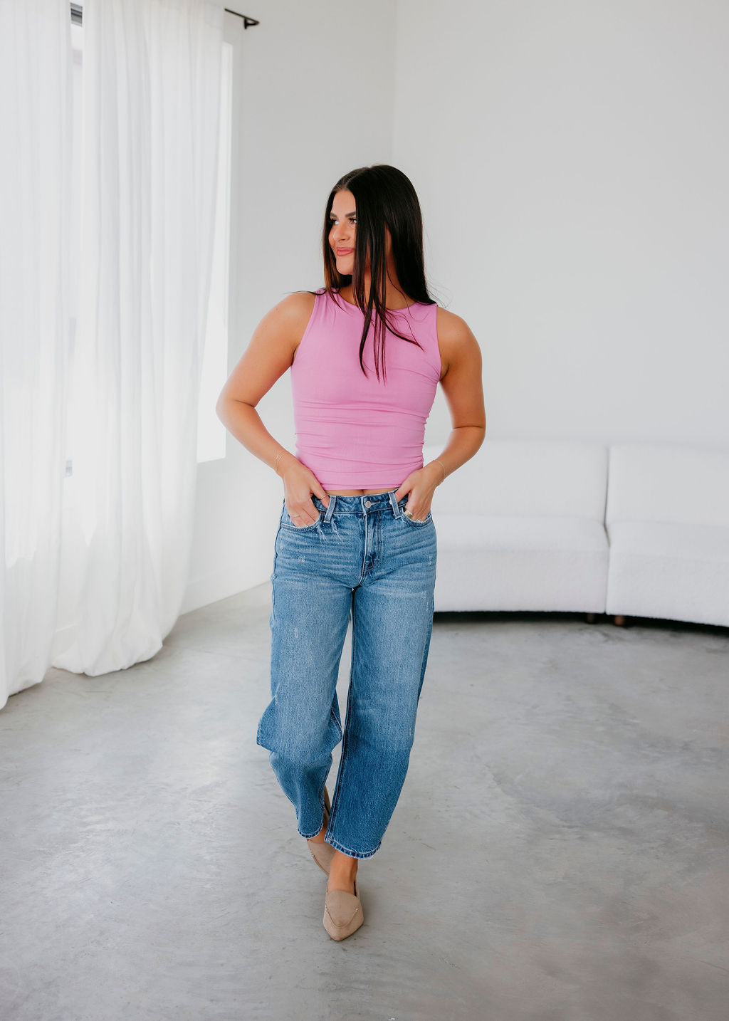 Clean Line Boat Neck Tank