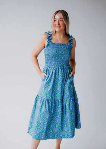 Sera Smocked Midi Dress