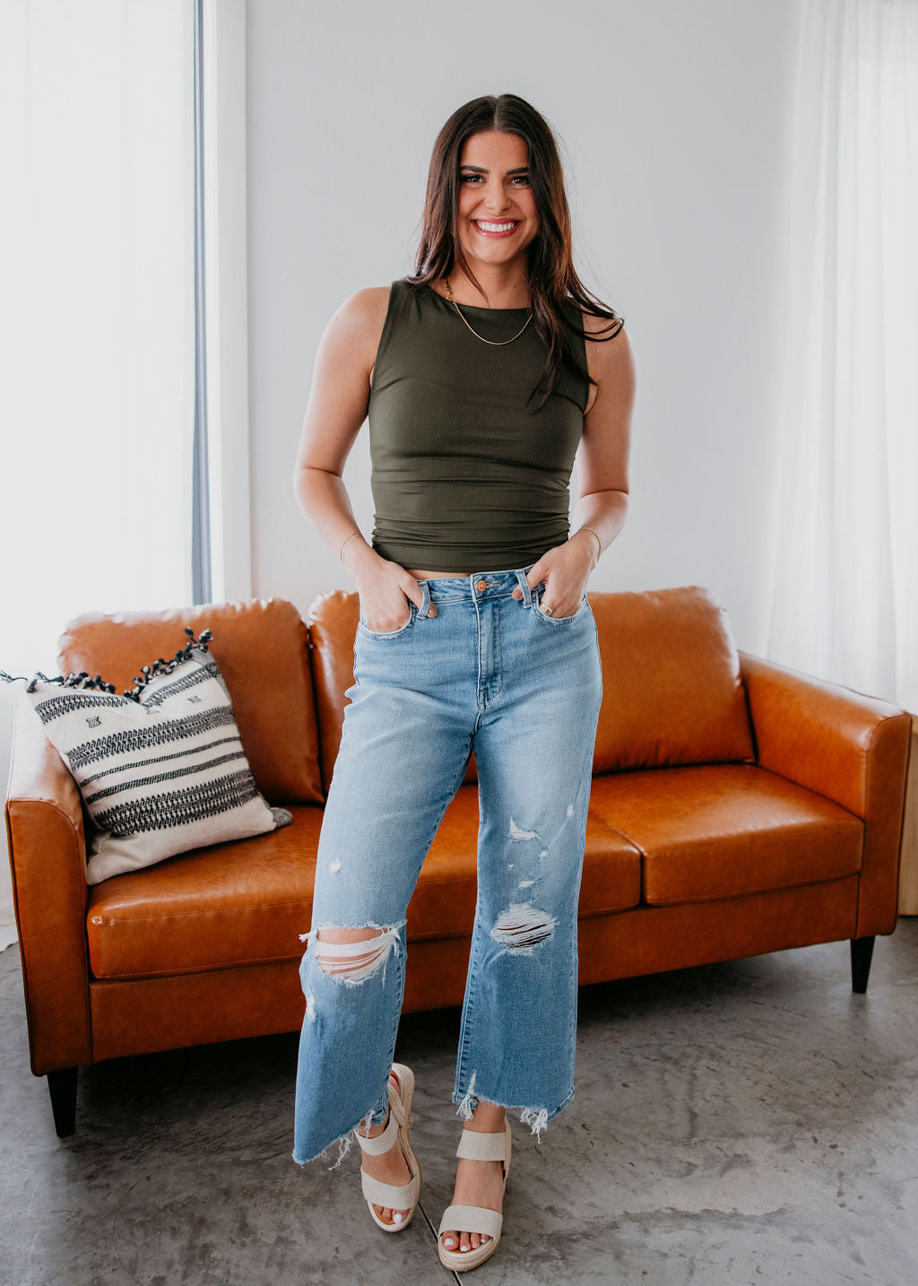 Clean Line Boat Neck Tank