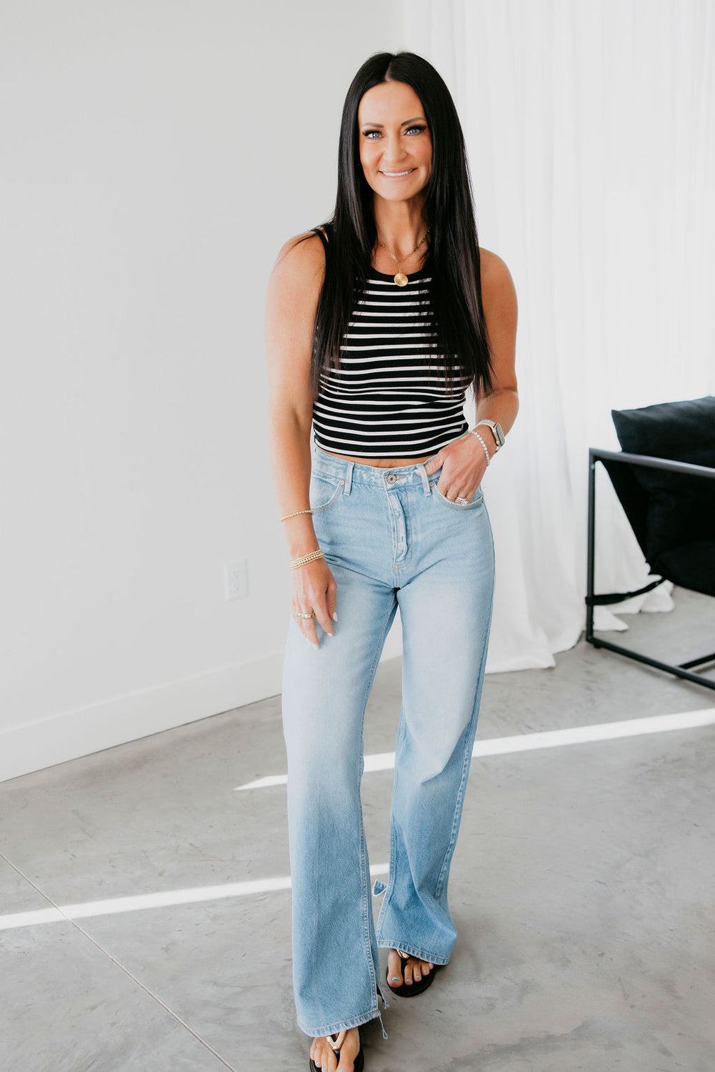 Kendal Striped Knit Tank