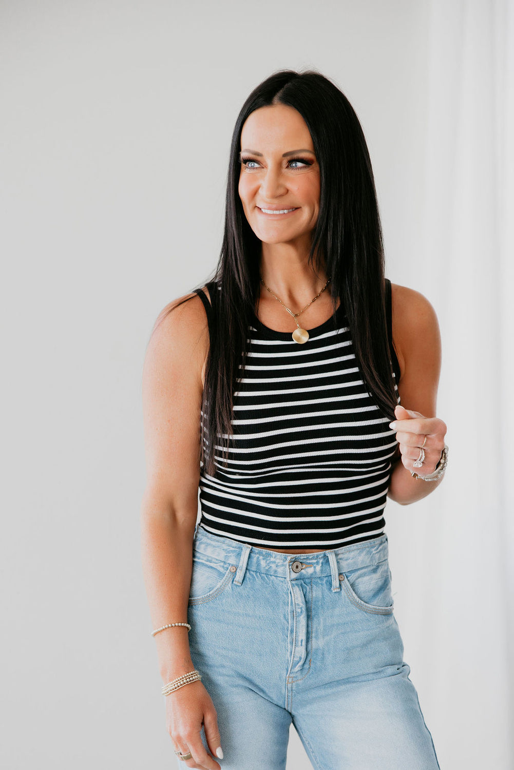 Kendal Striped Knit Tank