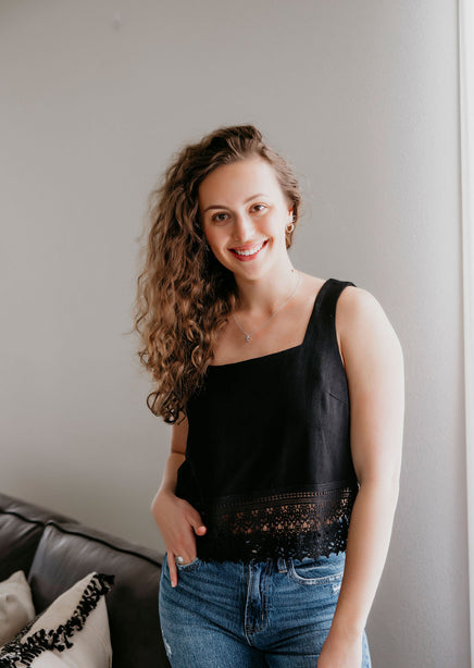 Caden Lace Trim Tank product view