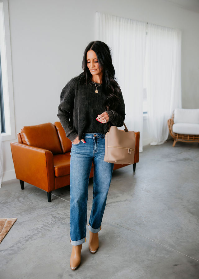 Addy Waffle Knit Top