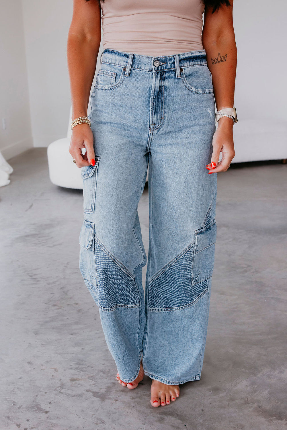 Cierra Hidden Cargo Jeans