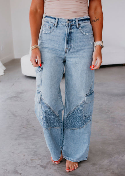 Cierra Hidden Cargo Jeans product view