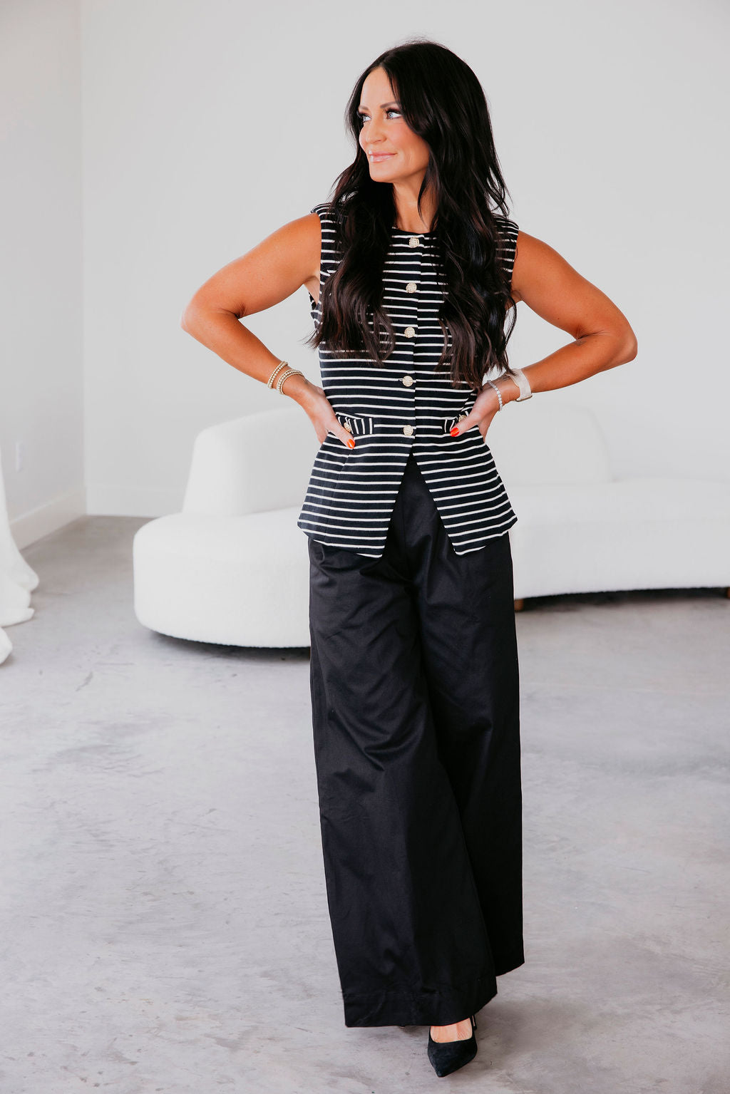 image of Amaya Pleated Wide Leg Pants