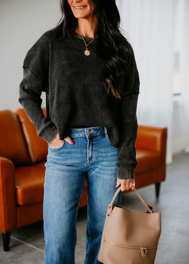 Addy Waffle Knit Top