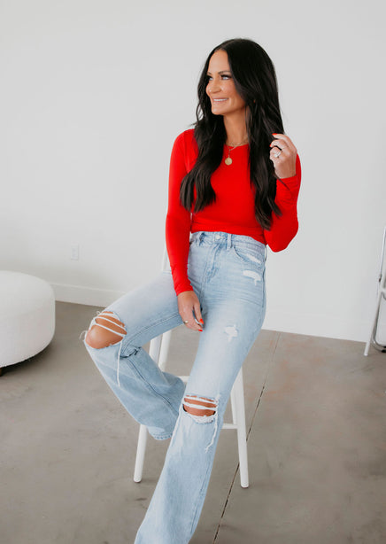 Tillie Vintage Vervet Flare Jean product view