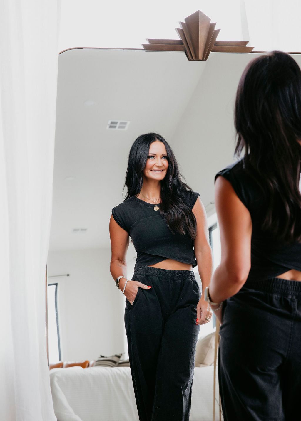 Drew Washed Wrap Top