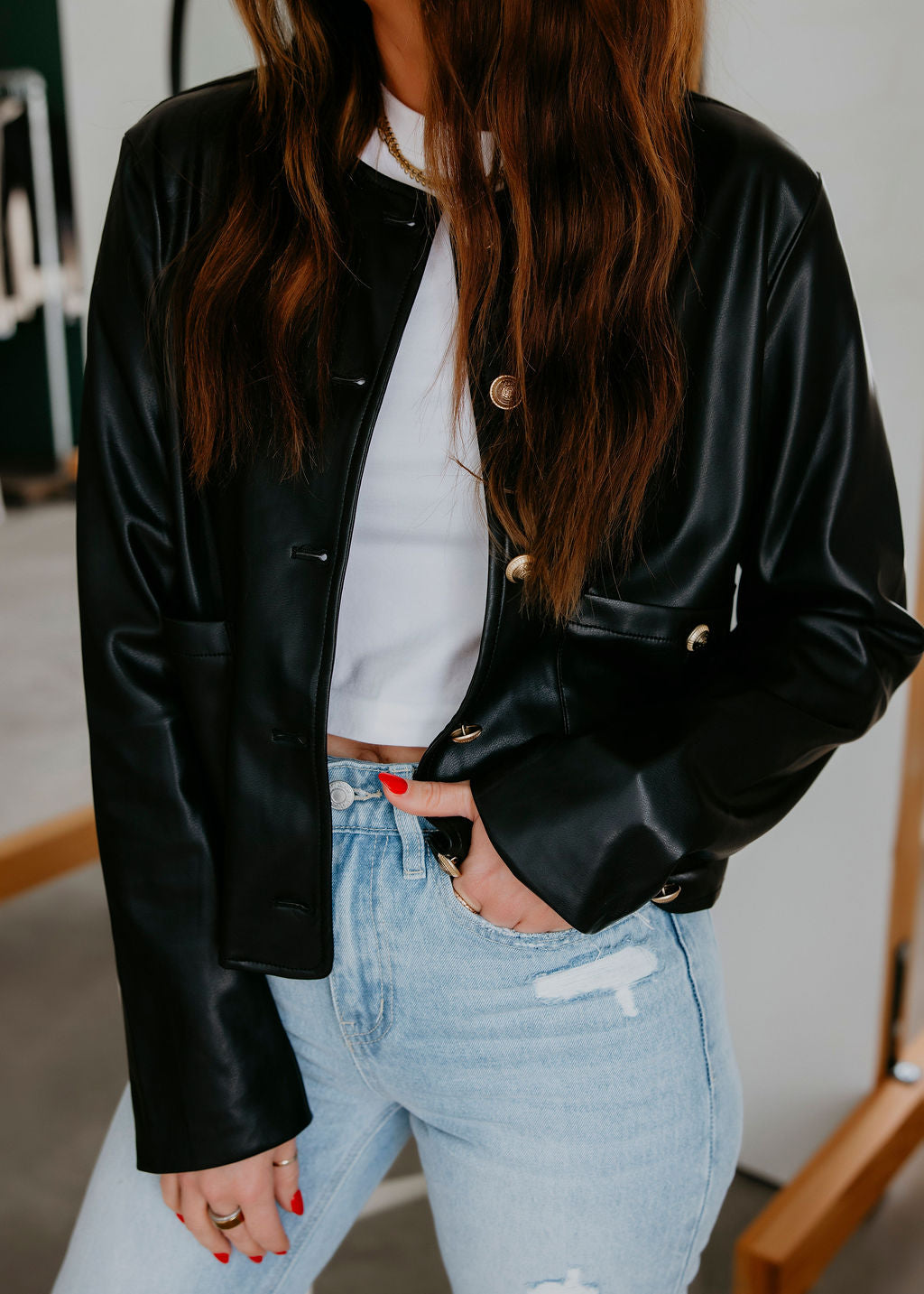 Cayli Faux Leather Jacket