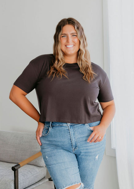 Chloe Crop Tee by Lily & Lottie product view