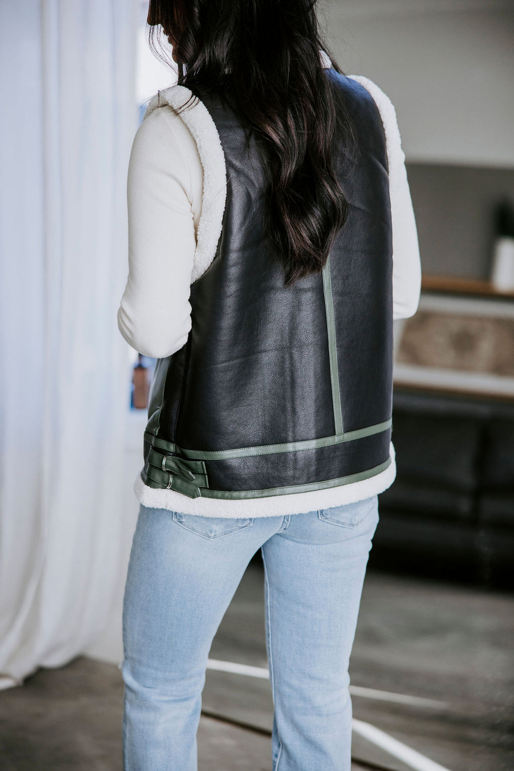 Charles Faux Leather Vest