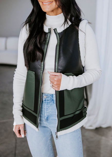 Charles Faux Leather Vest product view