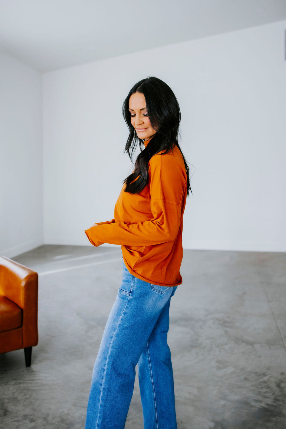 Davey Slouchy Turtleneck Top