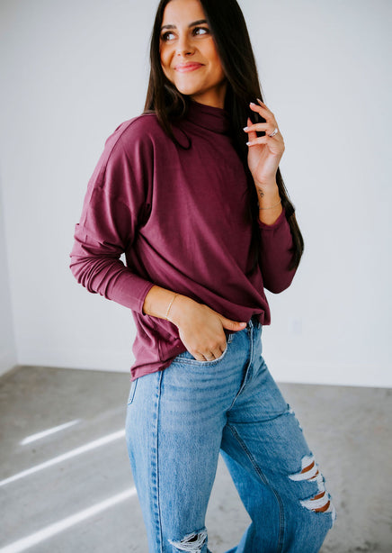 Davey Slouchy Turtleneck Top product view