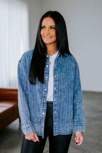 Sullivan Striped Denim Top