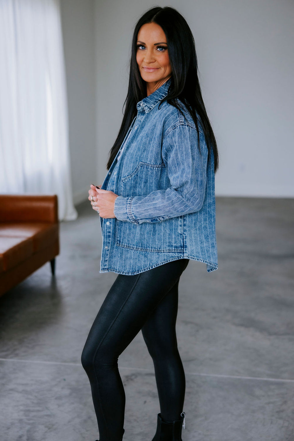 Sullivan Striped Denim Top