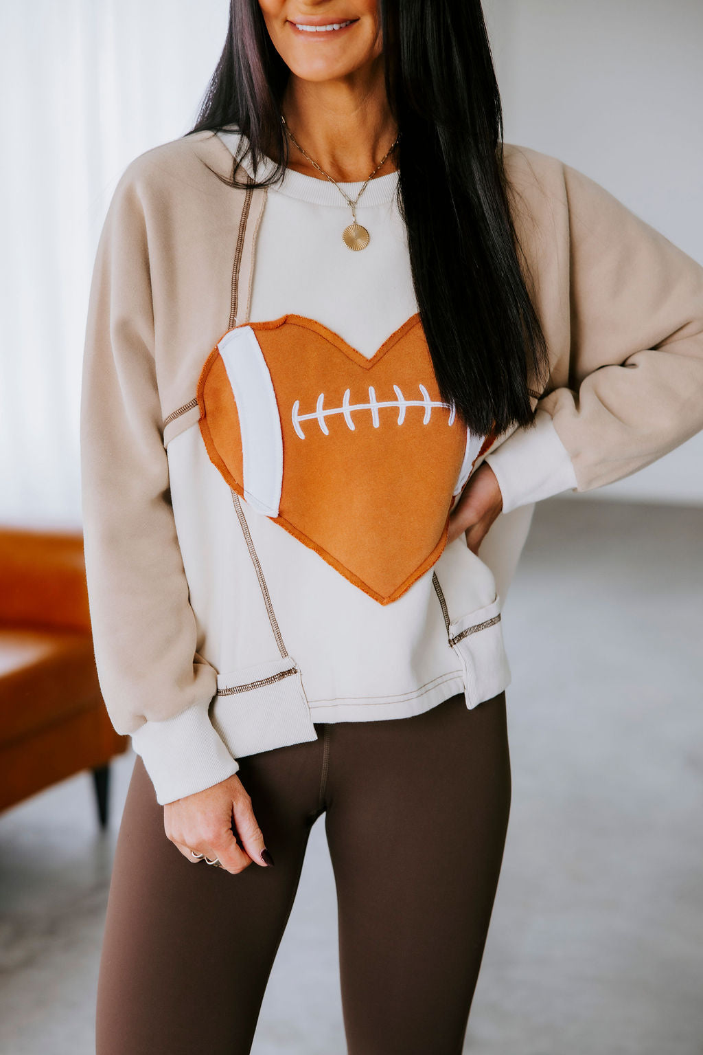 image of Football Patchwork Sweatshirt