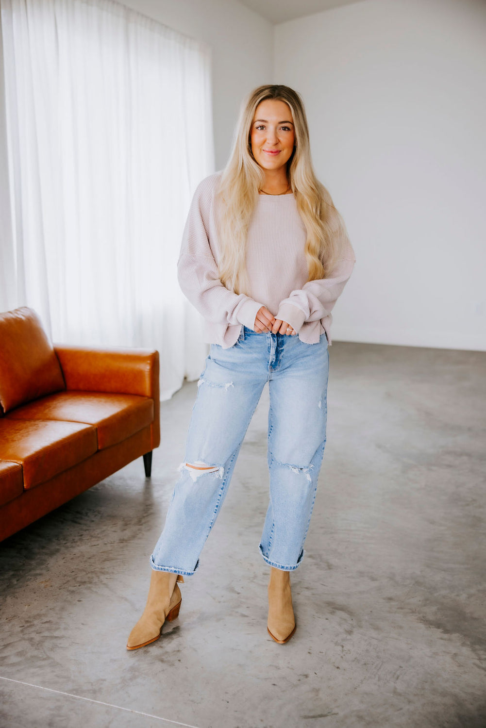 Addy Waffle Knit Top