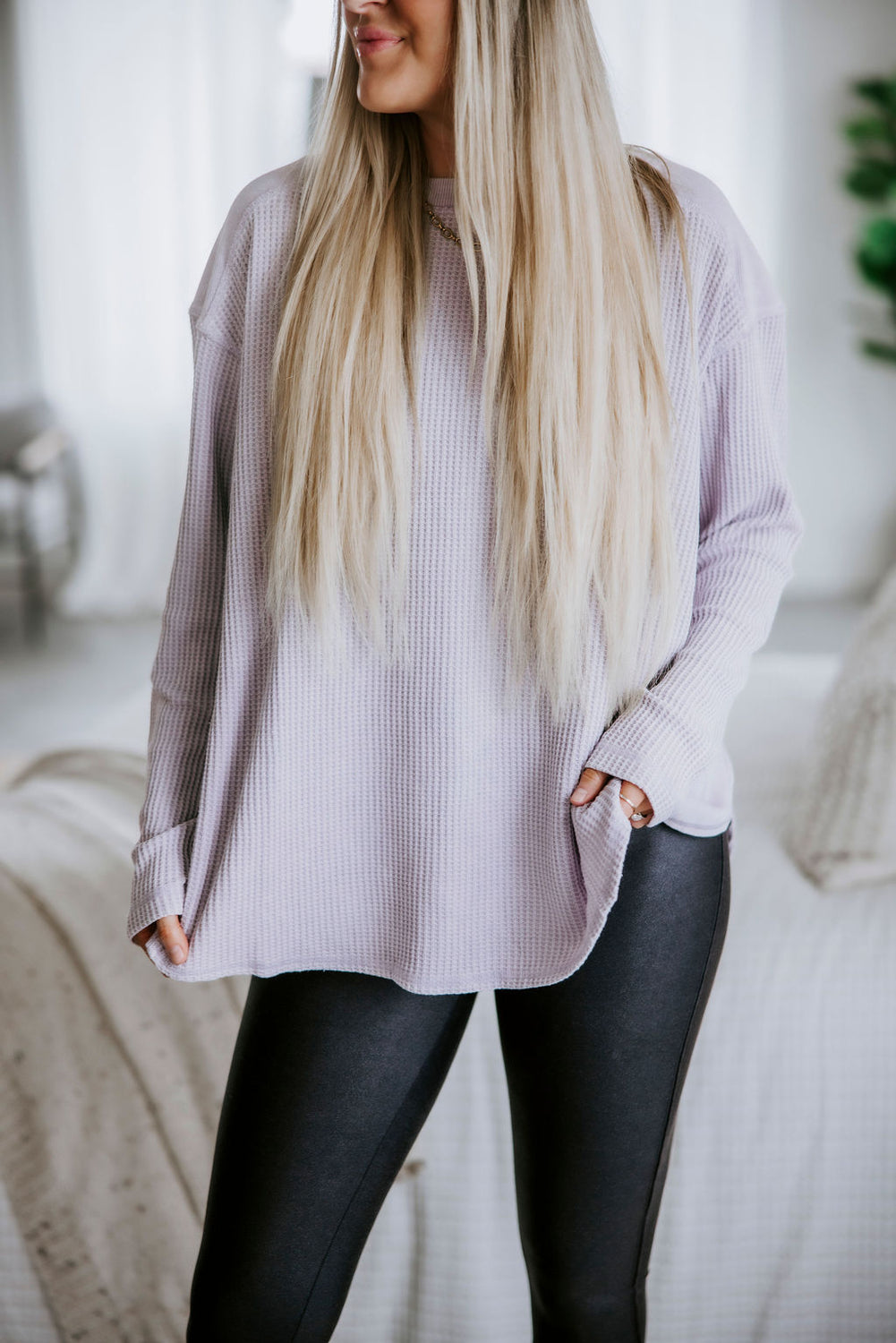 Riggs Oversized Waffle Knit Top