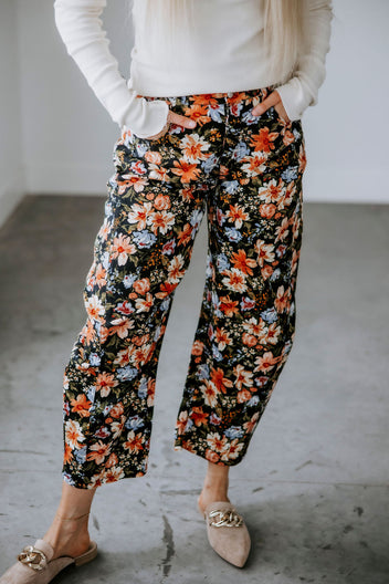 Jazlyn Floral Barrel Pants