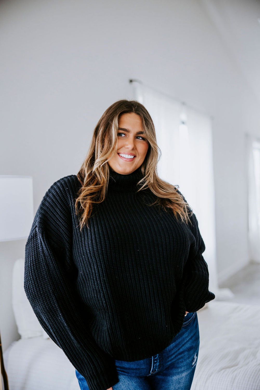 Amherst Funnel Neck Sweater by Lily and Lottie