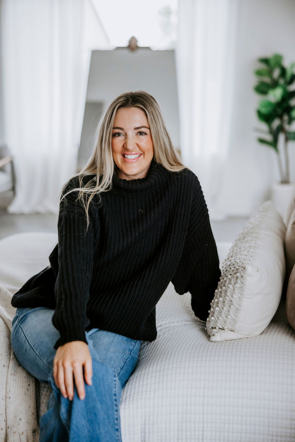 Amherst Funnel Neck Sweater by Lily and Lottie