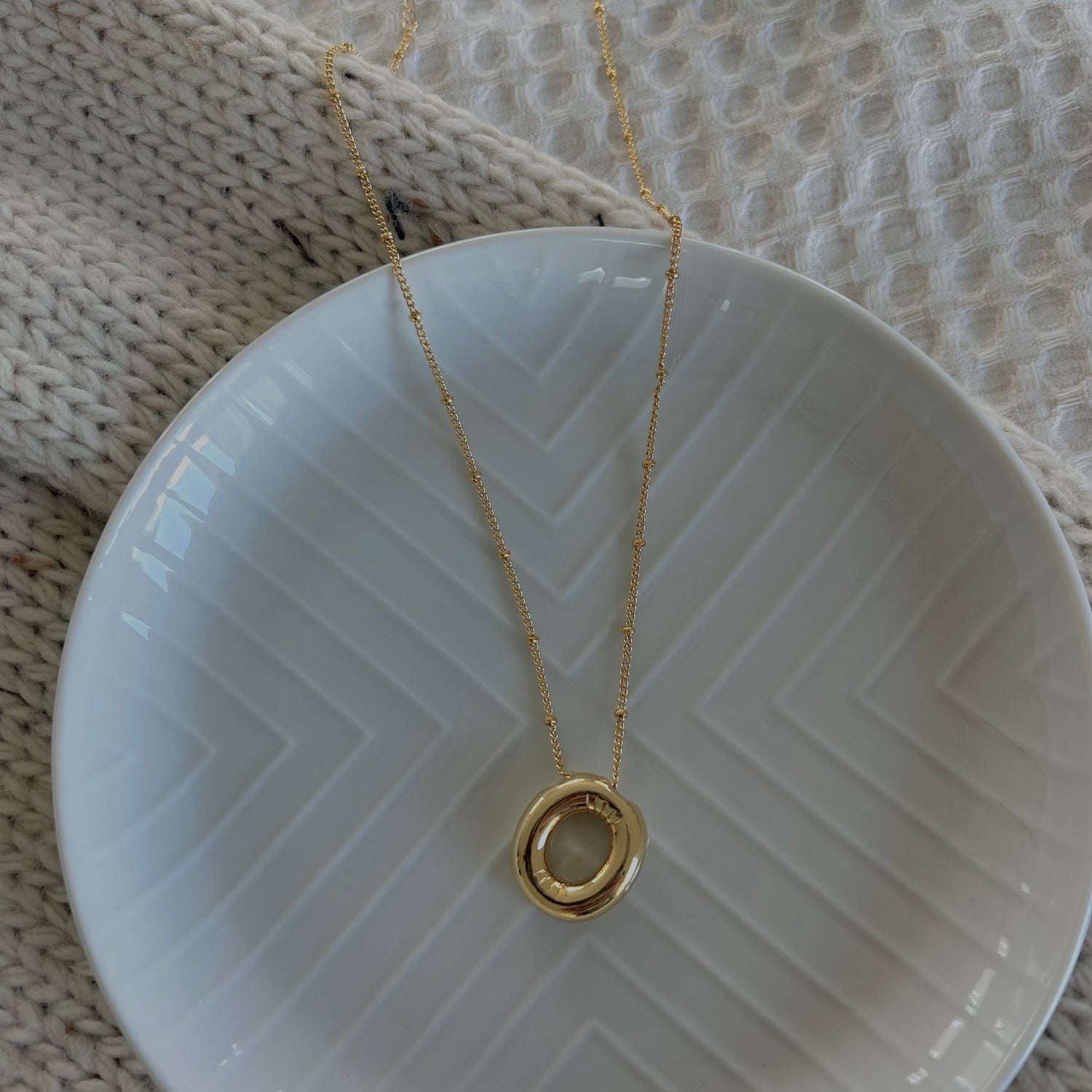 Bubble Initial Necklace