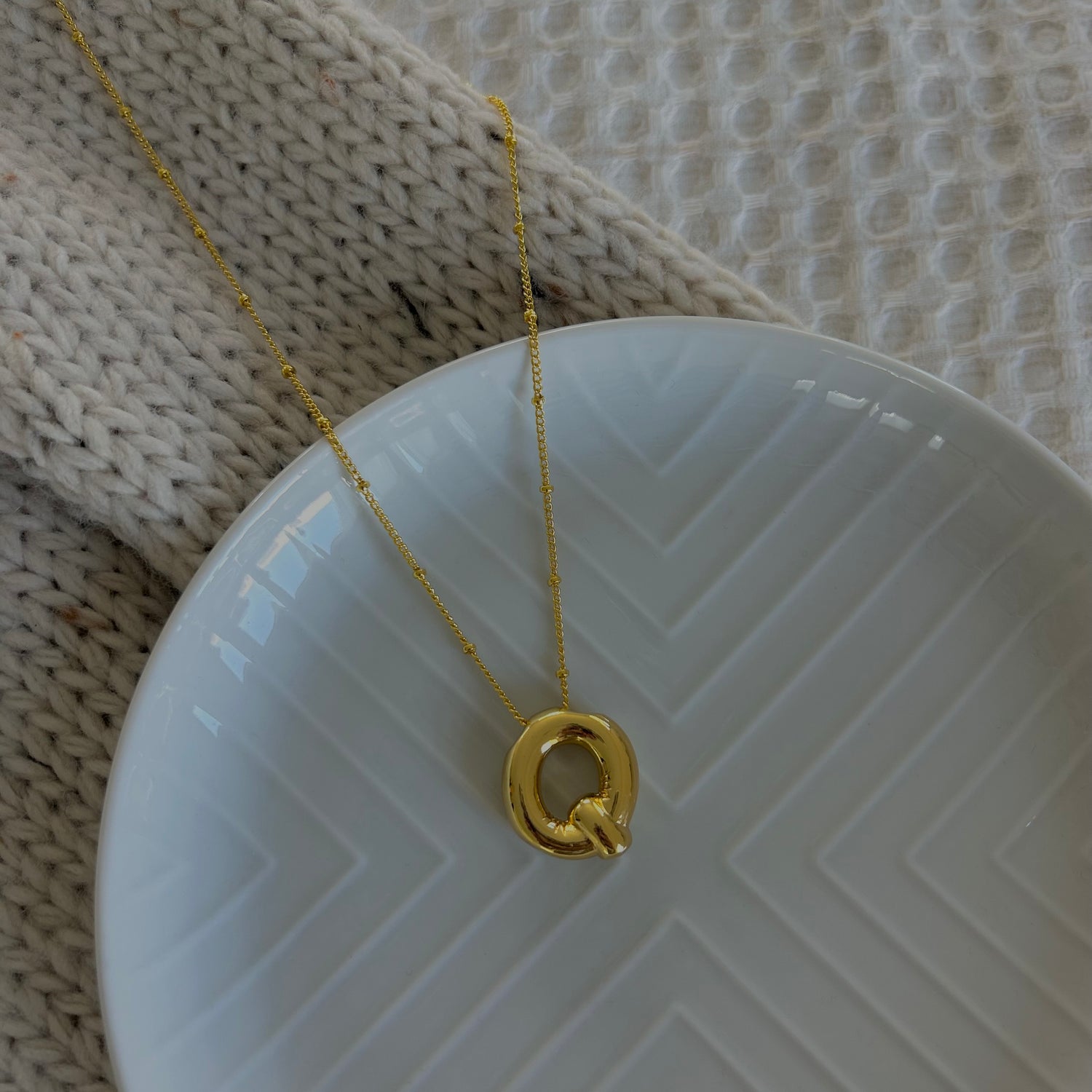 Bubble Initial Necklace