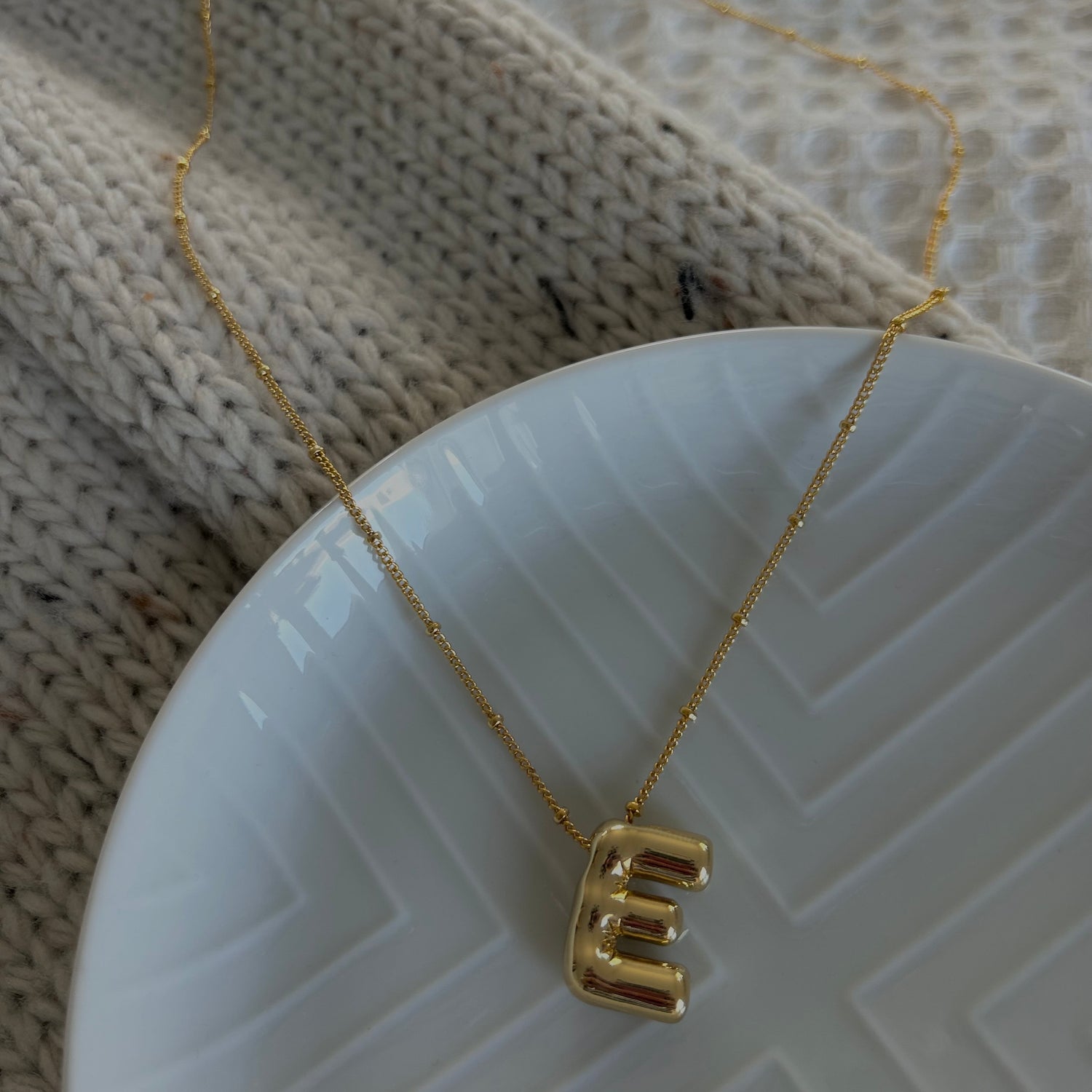 Bubble Initial Necklace