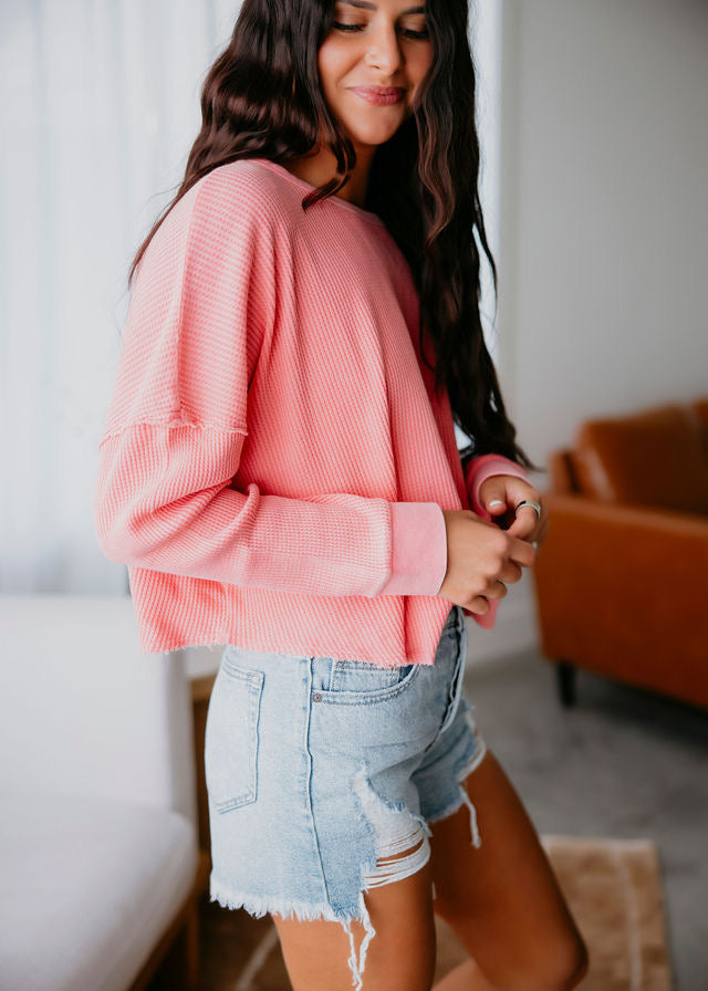 Addy Waffle Knit Top
