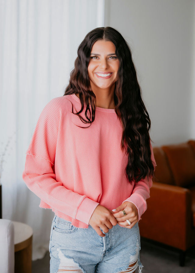 Addy Waffle Knit Top