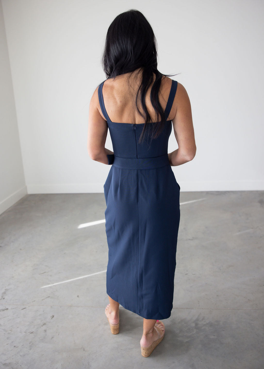 Aliza Button Midi Dress