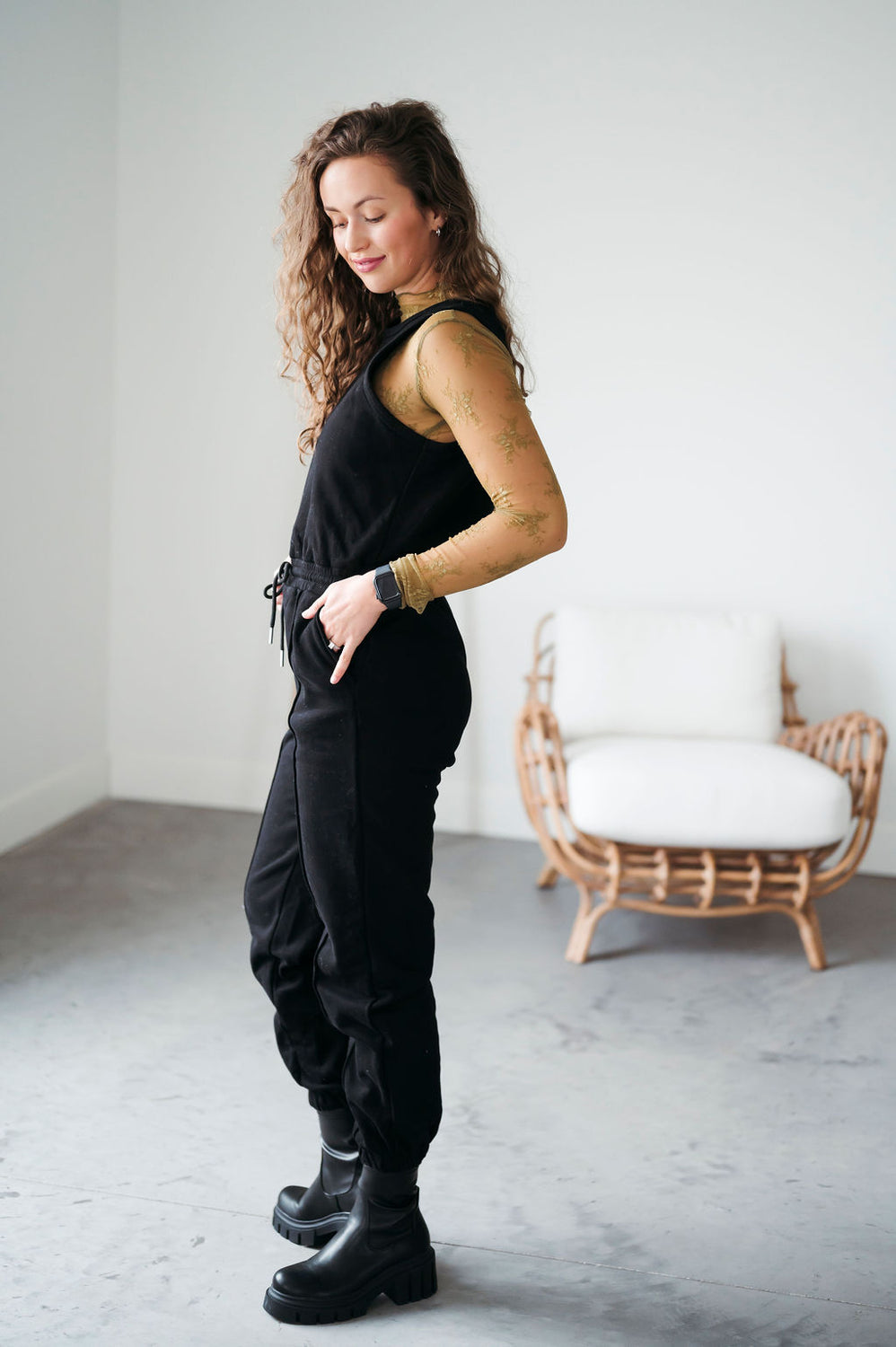 Ava Drawstring Waist Jumpsuit