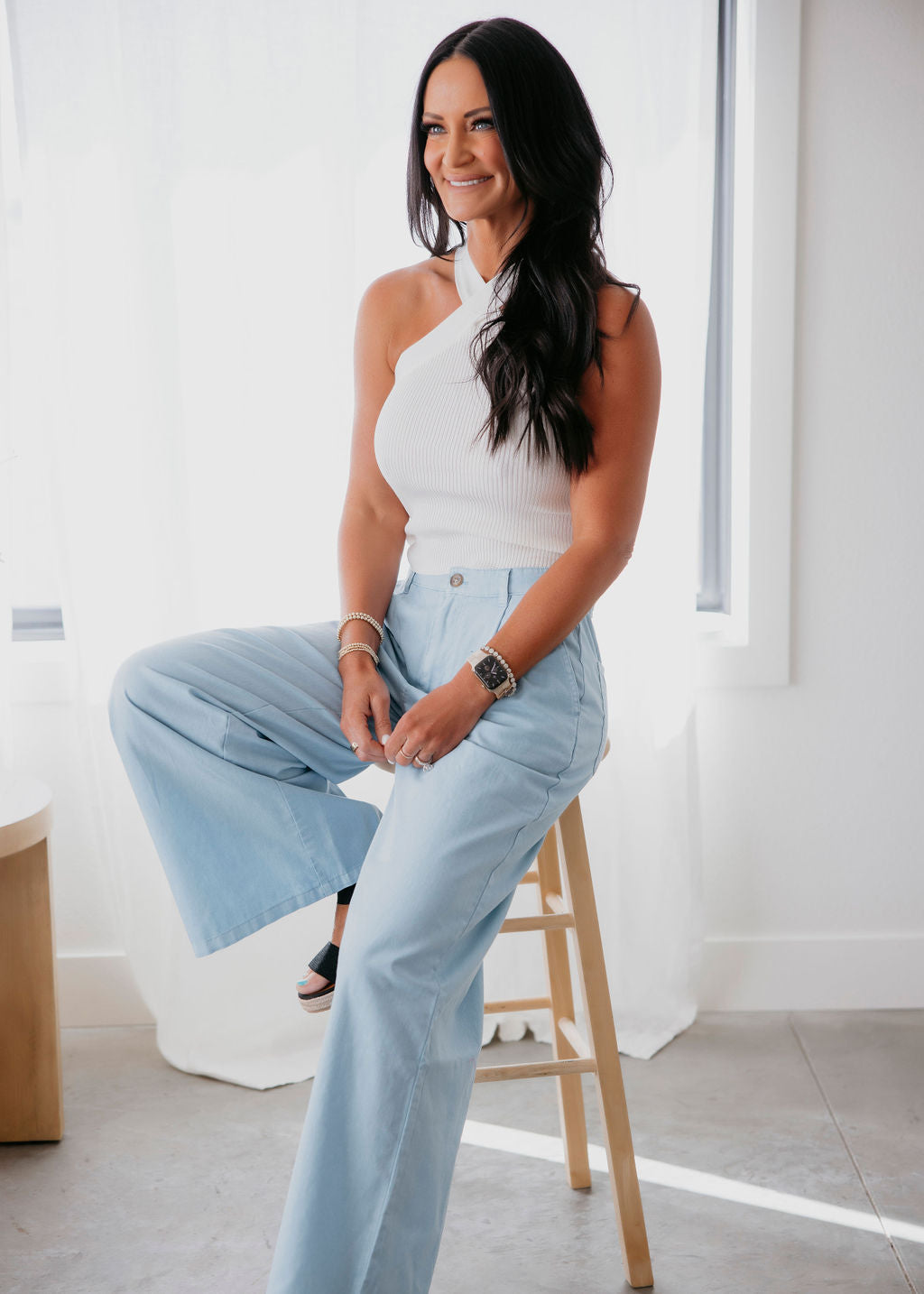 Garrick Pleated Wide Leg Pant