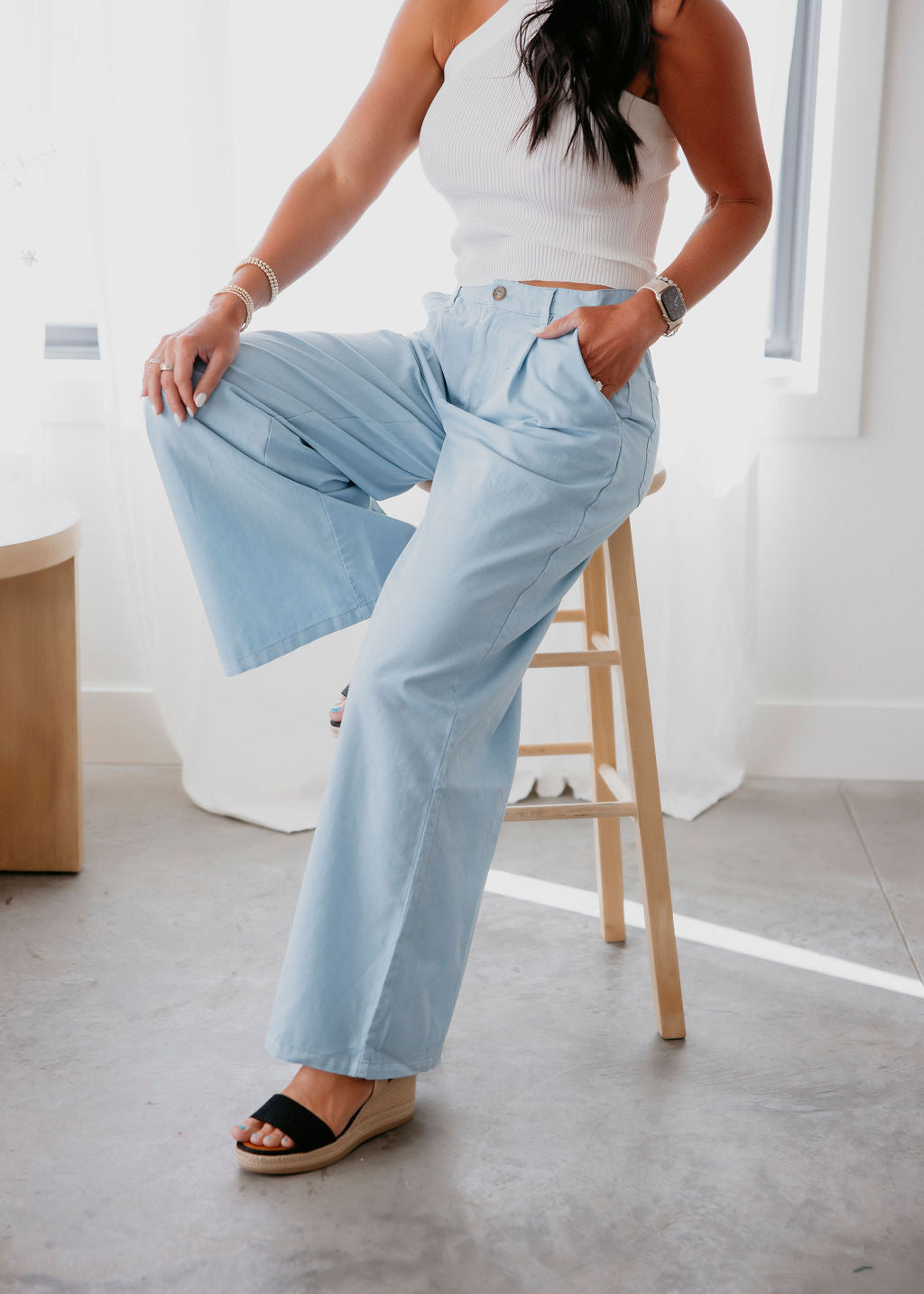 Garrick Pleated Wide Leg Pant