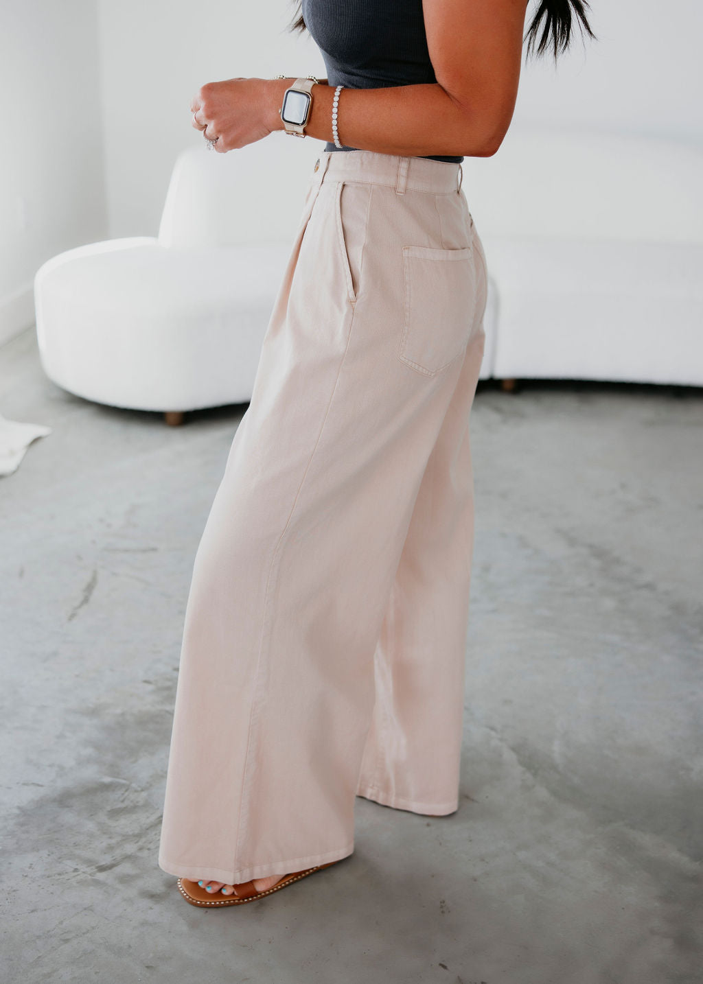 Garrick Pleated Wide Leg Pant