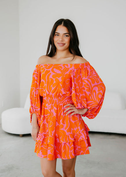 Kaci Smocked Mini Dress product view