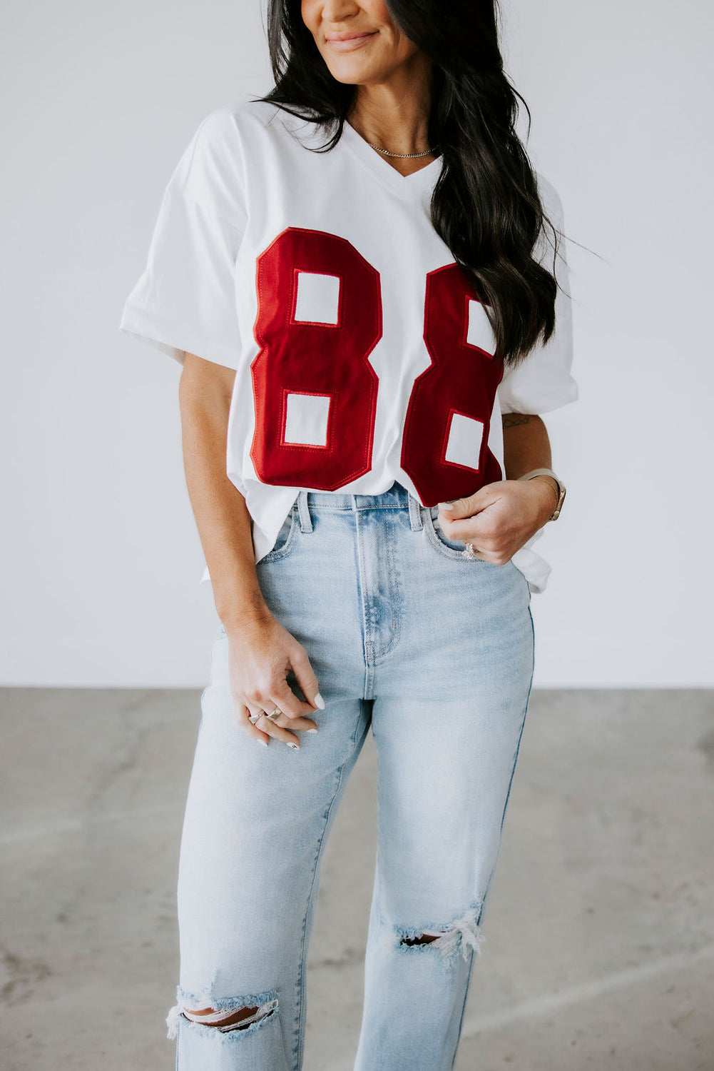 88 V Neck Graphic Tee