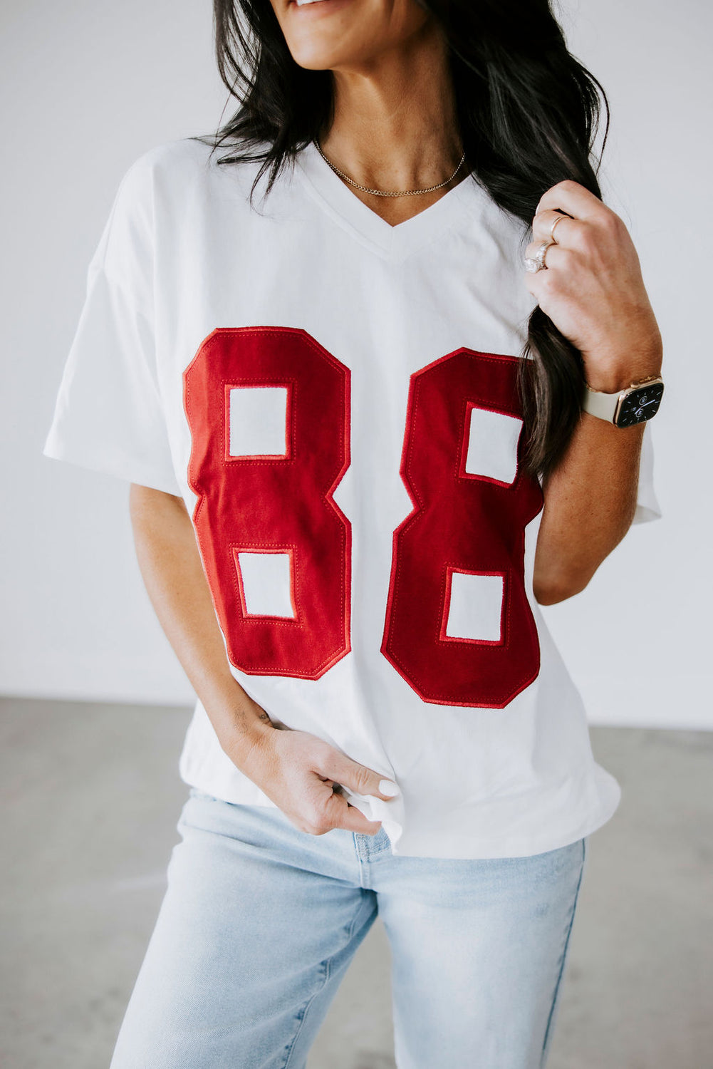88 V Neck Graphic Tee