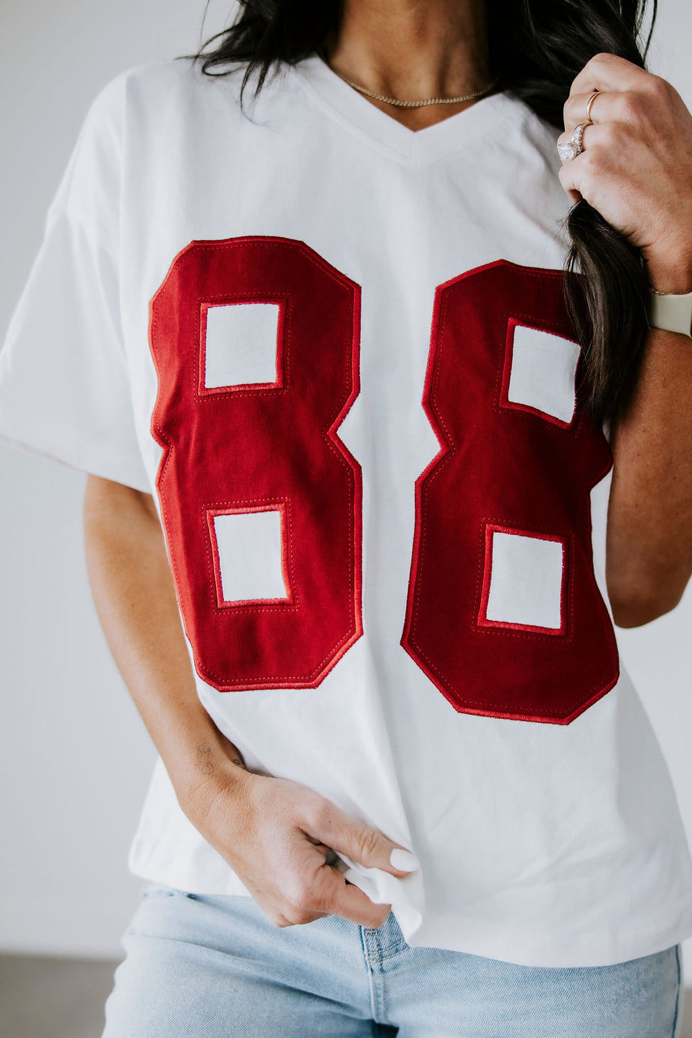 88 V Neck Graphic Tee