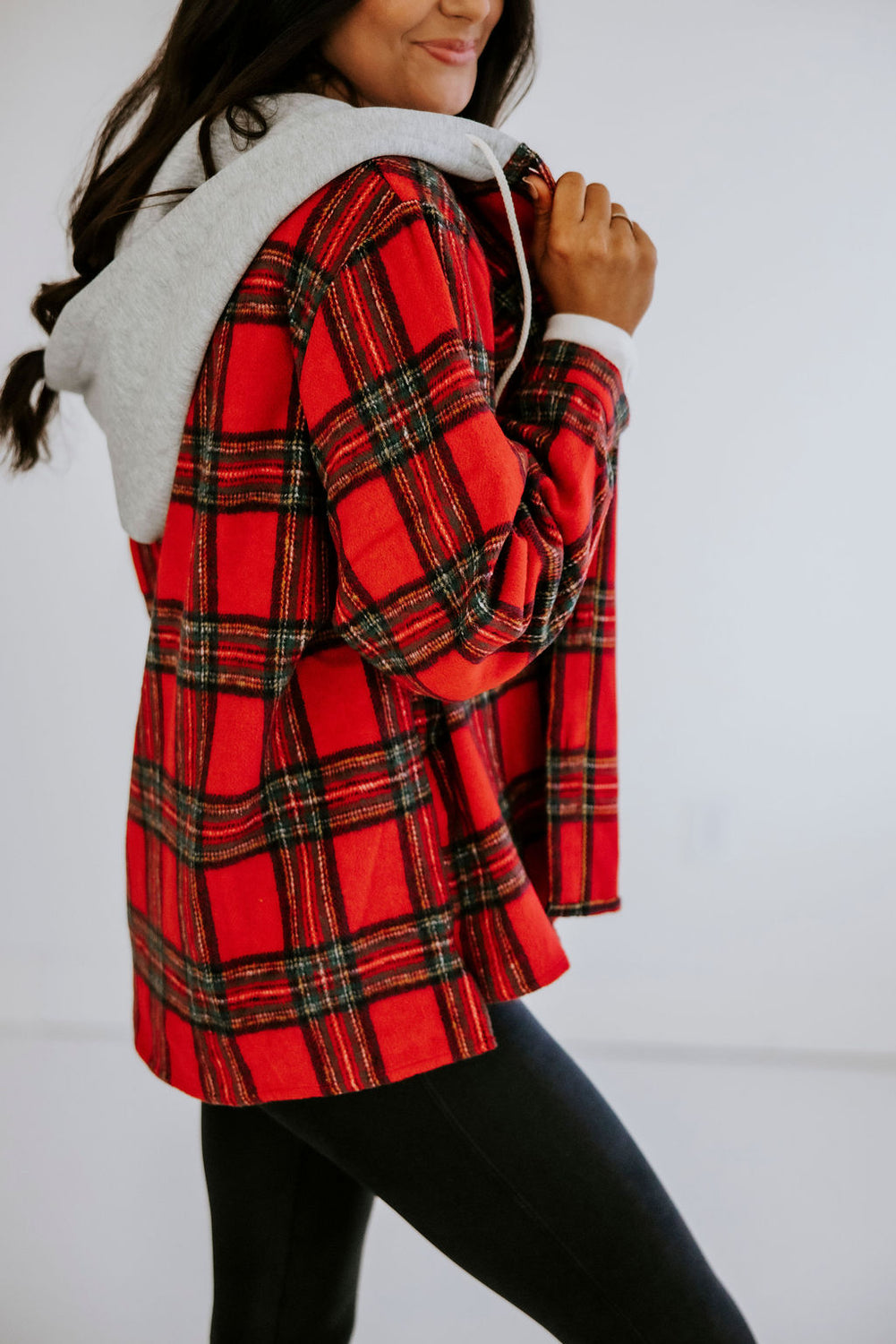 Noelle Hooded Plaid Shacket