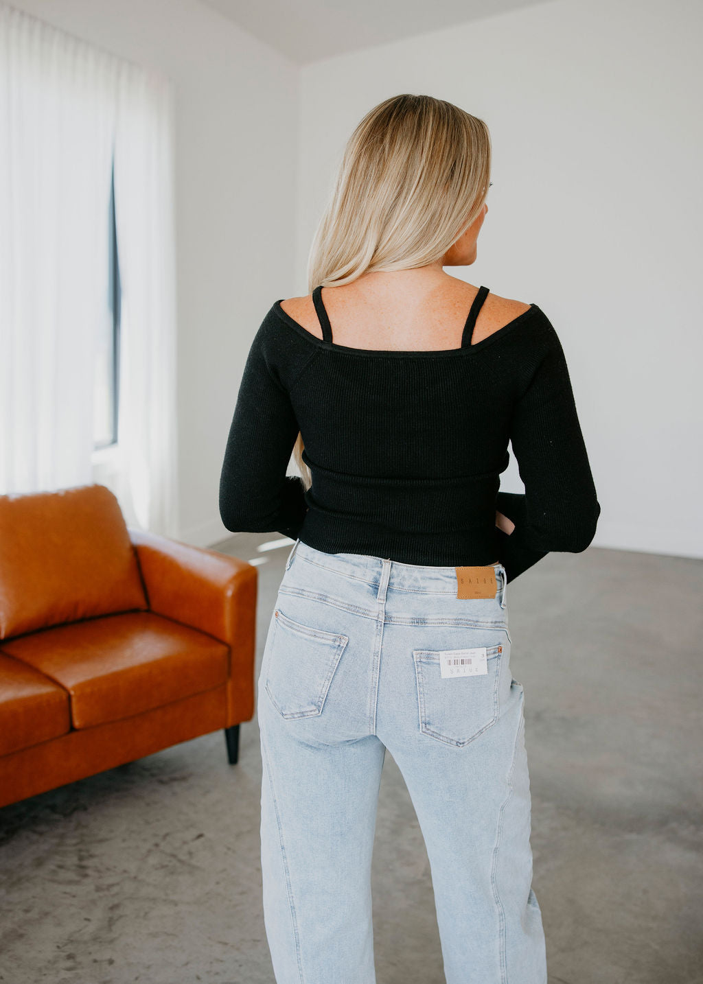 Antoni Knit Off Shoulder Top