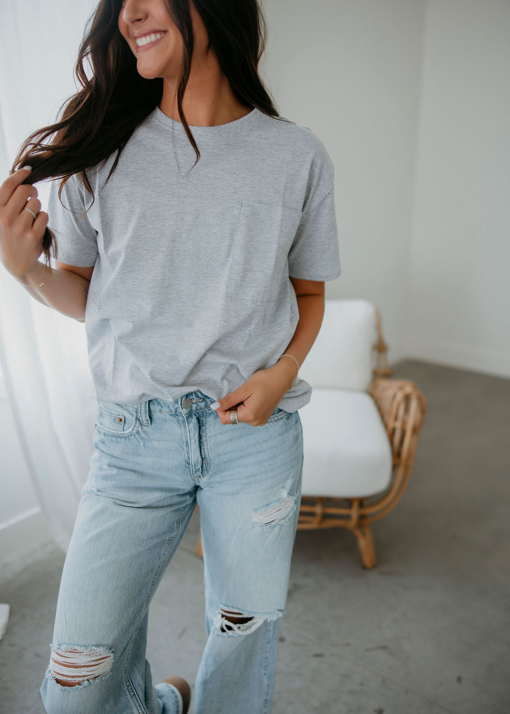 Lauren Pocket Tee by Lily & Lottie