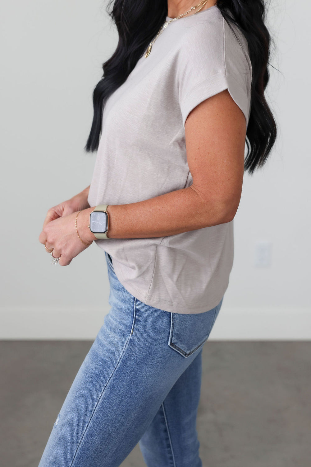 Terrah Roll Cuff Tee