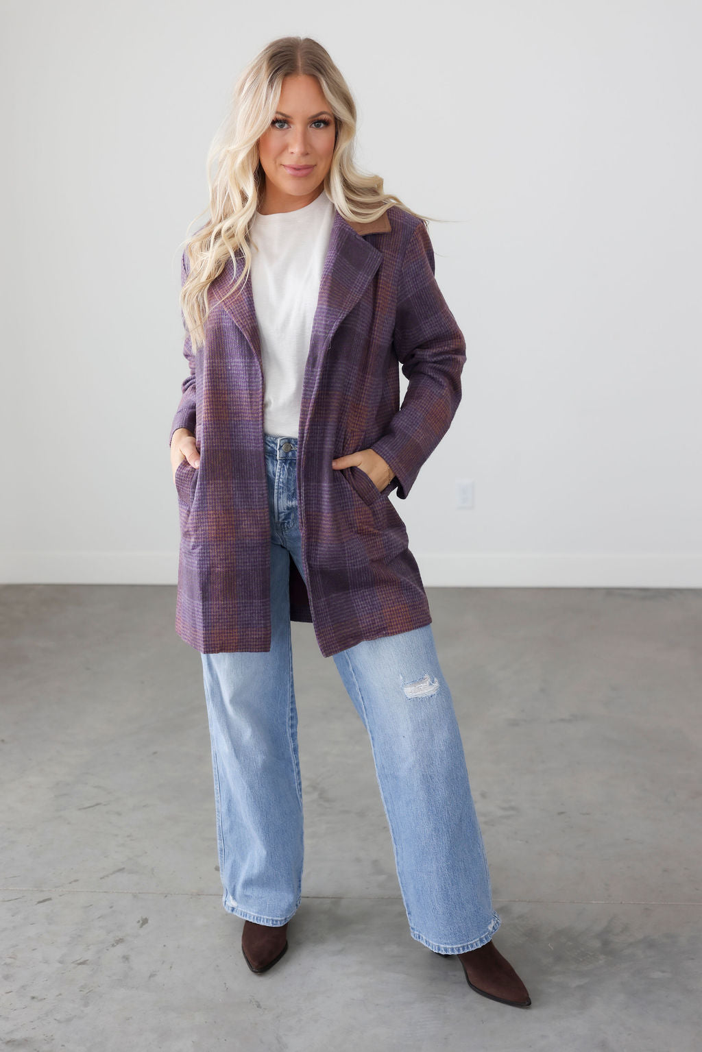 image of Randi Plaid Coat