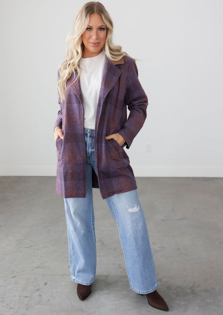 Randi Plaid Coat product view