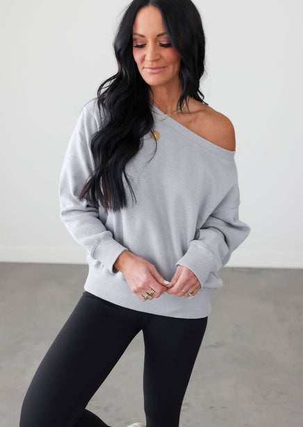 Beckham Off Shoulder Sweatshirt product view