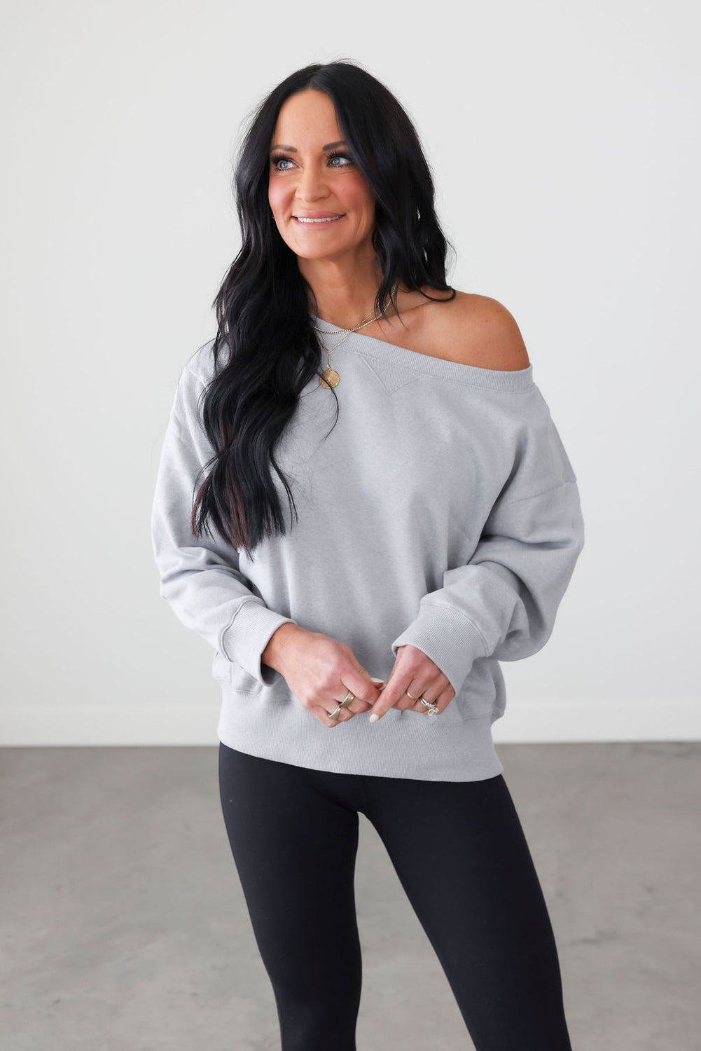 Beckham Off Shoulder Sweatshirt