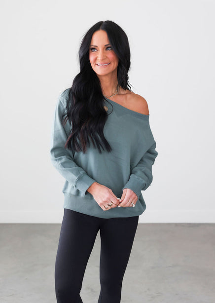 Beckham Off Shoulder Sweatshirt product view